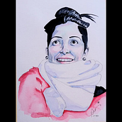 Mirada - retrato con acuarela Ein Projekt aus dem Bereich Traditionelle Illustration, Bildende Künste, Malerei, Zeichnung und Porträtzeichnung von Ana Luengo Michel - 01.05.2023