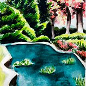 My project for course: Sketchbook Landscapes: A Colorful Approach. Sketching, Creativit, Pencil Drawing, Drawing, and Sketchbook project by zia_gouel - 05.01.2023