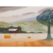 Mon projet du cours : Paysages à l'aquarelle : techniques et outils expérimentaux. Fine Arts, Painting, and Watercolor Painting project by maelle.gueroult - 05.01.2023