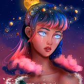 My project for course: Digital Fantasy Portraits with Photoshop. Traditional illustration, Drawing, Digital Illustration, Portrait Drawing, Digital Drawing, and Digital Painting project by Xareni Wang Chen - 05.01.2023
