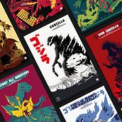 Godzilla Posters. Projekt z dziedziny Trad, c, jna ilustracja i Design użytkownika Kevin Rodriguez - 02.05.2023