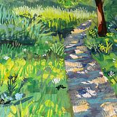 My project for course: Landscape Painting with Gouache for Beginners. Fine Arts, Painting, Naturalistic Illustration, and Gouache Painting project by laconn74 - 04.30.2023