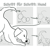 Tiere malen - Anleitungen für Grundschulkinder. Creating with Kids, and Traditional illustration project by Lea Peters - 03.17.2023