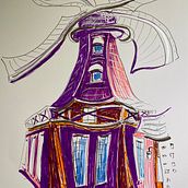 Mein Abschlussprojekt für den Kurs: Expressive Architekturskizzen mit Markern Ein Projekt aus dem Bereich Skizzenentwurf, Zeichnung, Architektonische Illustration, Sketchbook und Illustration mit Tinte von Doreen Kurtz - 02.05.2023