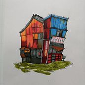 Mi proyecto del curso: Dibujo arquitectónico expresivo con marcadores de colores. Projekt z dziedziny Sketching,  R, sunek,  R, sunek architektoniczn, Sketchbook,  R i sunek atramentem użytkownika Pablo A Domínguez - 02.05.2023