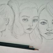 Mru projeto do curso: Caderno de retratos: explore o rosto humano. Un projet de Esquisse , Dessin, Dessin de portrait, Dessin artistique , et Carnet de croquis de Marianne Pazzini - 27.04.2023