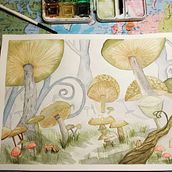 Mi proyecto del curso: Técnicas de acuarela en negativo para ilustración botánica. Traditional illustration, Watercolor Painting, and Botanical Illustration project by Mimi Fdez J - 01.06.2023