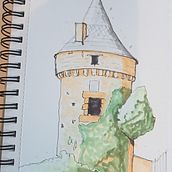 Mi proyecto del curso: Dibujo arquitectónico expresivo con marcadores de colores. Sketching, Drawing, Architectural Illustration, Sketchbook & Ink Illustration project by Fabien Rouault - 05.02.2023