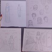 Meu projeto do curso: Fundamentos do desenho de pessoas a partir da imaginação. Ilustração tradicional, Artes plásticas, Esboçado, Desenho a lápis, Desenho, Desenho artístico, e Desenho anatômico projeto de Hanna Vitória Radke Toloni - 02.05.2023