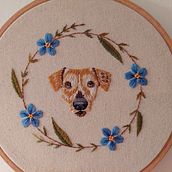 Mi proyecto del curso: Accesorios bordados: crea miniaturas de mascotas con needle painting. Jewelr, Design, and Embroider project by Maggie Flores Véliz - 10.10.2022