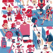 Pôster da 4° Ugra Zine Fest. Un projet de Design , Illustration traditionnelle , et Sérigraphie de Rodrigo Okuyama - 19.09.2014