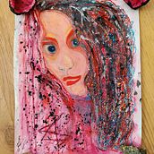 ' My Arch Nemesis ' via Experimental Portraiture with Ink, Tea and Alcohol  . Lukisan proyek oleh Monica - 05.03.2023