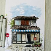 My project for course: Expressive Architectural Sketching with Colored Markers. Sketching, Drawing, Architectural Illustration, Sketchbook & Ink Illustration project by typical_martians - 05.06.2023