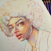 My project for course: Vibrant Portrait Drawing with Colored Pencils. Drawing, Portrait Drawing, Sketchbook, and Colored Pencil Drawing project by Ingeborga Reshetnikova - 04.29.2023