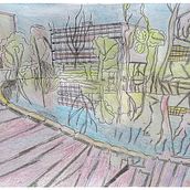 In het park .. Un progetto di Illustrazione tradizionale, Disegno a matita, Disegno e Sketchbook di Astrid van Andel - 04.05.2023