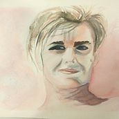 Il mio progetto del corso: Creazione di ritratti stilizzati ad acquerello. Un proyecto de Ilustración tradicional, Pintura, Pintura a la acuarela y Dibujo de Retrato de Silvia Ciolli De Martini - 04.05.2023