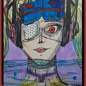 Coleção de Personagens Cyberpunk. Ilustração tradicional, Ilustração digital, e Pintura em aquarela projeto de Gabriel Oliveira - 29.04.2023