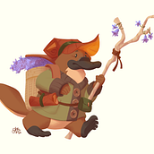 My project for course: Fantasy Character Design in Procreate. Un progetto di Illustrazione tradizionale, Character design, Illustrazione digitale, Disegno digitale e Pittura digitale di ashrowan - 05.05.2023