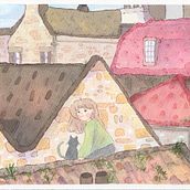 Mi proyecto del curso: Mundos imaginarios ilustrados con tinta y acuarela. Traditional illustration, Character Design, Drawing, Watercolor Painting, Ink Illustration, and Manga project by Carmen Cantuche - 05.06.2023