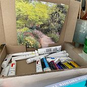 Gouache painting of garden path. Traditional illustration, and Painting project by laconn74 - 05.04.2023