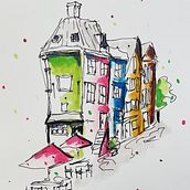 My project for course: Expressive Architectural Sketching with Colored Markers. Sketching, Drawing, Architectural Illustration, Sketchbook & Ink Illustration project by jasonshields - 05.07.2023