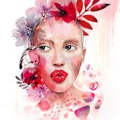 My project for course: Illustrated Portrait in Watercolor. Traditional illustration, Fine Arts, Painting, Drawing, Watercolor Painting, Portrait Drawing, and Artistic Drawing project by Séverine - 05.05.2023