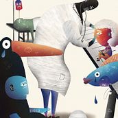 Hospitals Are Increasingly Crowded With Kids. Un progetto di Design editoriale, Illustrazione editoriale e Illustrazione tradizionale di Wayne Cheng - 08.05.2023