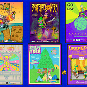 Carteles Skateboarding. Projekt z dziedziny Trad, c i jna ilustracja użytkownika Emilio Samaniego - 08.05.2023