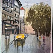 Mon projet du cours : Paysages urbains à l’aquarelle. Watercolor Painting project by Sabrina Sahnoun - 05.09.2023