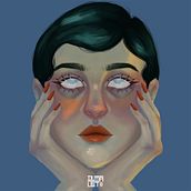 BLUE l MEU PROJETO DE CONCLUSÃO. Traditional illustration, Character Design, Digital Illustration, and Digital Painting project by Eduarda Mariano - 05.04.2023