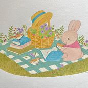 My project for course: Gouache: Paint Natural Worlds from Imagination. Projekt z dziedziny Projektowanie postaci,  Malarstwo,  R, sunek, Ilustracje dla dzieci i Malowanie gwaszami użytkownika Yoshiko Sasaki - 09.05.2023