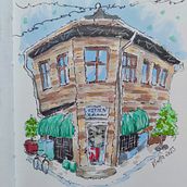 My project for course: Expressive Architectural Sketching with Colored Markers. Sketching, Drawing, Architectural Illustration, Sketchbook & Ink Illustration project by britta_a - 05.08.2023
