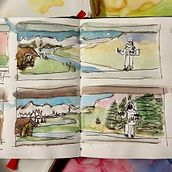 Mein Abschlussprojekt für den Kurs: Aquarellsketching: Drück deine Ideen aus . Traditional illustration, Sketching, Creativit, Drawing, Watercolor Painting, and Sketchbook project by Nic Ole - 05.09.2023