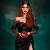 Dread Persephone. Ilustração tradicional projeto de Tegan Smith - 19.02.2023