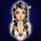 Mi proyecto del curso: Retratos digitales de fantasía con Photoshop. Traditional illustration, Drawing, Digital Illustration, Portrait Drawing, Digital Drawing, and Digital Painting project by Rui Ianbaud - 05.08.2023
