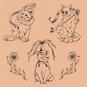 My project for course: Custom Tattoo Design with Procreate. Traditional illustration, Graphic Design, Drawing, Digital Illustration, Tattoo Design, and Digital Drawing project by Julia Behrens - 05.10.2023