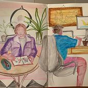 Mi proyecto del curso: Sketchbook para explorar tu estilo de dibujo. Traditional illustration, Sketching, Creativit, Drawing, Watercolor Painting, Sketchbook, and Gouache Painting project by juana suffriti - 05.10.2023