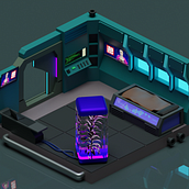 Sci-fi Room. Un projet de 3D de Burak Demir - 10.05.2023