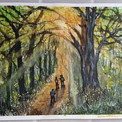 Excursión  por un hayedo. Watercolor Painting, and Painting project by Daniel - 07.12.2023