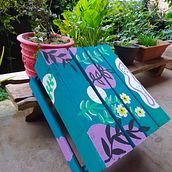 Meu projeto do curso: Pintura decorativa em móveis com tinta acrílica. DIY, Woodworking, Decorative Painting, Furniture Restoration, Upc, and cling project by Angel Benício - 05.10.2023
