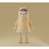 Mi proyecto del curso: Creación de personajes kawaii en 3D con Blender. Traditional illustration, Character Design, Digital Illustration, 3D Modeling, and Manga project by Emma Granados Rivera - 05.07.2023