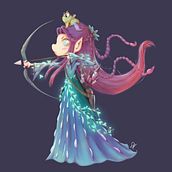 Little fairy of lakes. Traditional illustration, Character Design, Digital Illustration, Digital Drawing, and Digital Painting project by Simonetta Villani - 05.11.2023