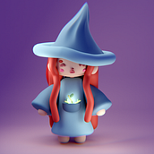 Mi proyecto del curso: Creación de personajes kawaii en 3D con Blender. Traditional illustration, Character Design, Digital Illustration, 3D Modeling, and Manga project by Tamara París - 05.11.2023