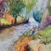 Mein Abschlussprojekt für den Kurs: Realistische Landschaften in Aquarell malen. Fine Arts, Painting, Sketching, Watercolor Painting, and Naturalistic Illustration project by susachnee - 05.11.2023