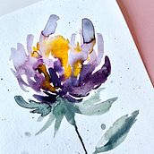 Loose watercolor flowers. Traditional illustration, and Watercolor Painting project by Ilze Lule - 05.11.2023