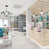 Farmacia Sacedón. Un projet de Design , Architecture d'intérieur , et Modélisation 3D de Anais Chico - 03.07.2019