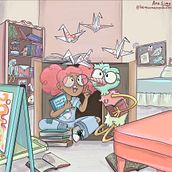 Sandra and Paul: imagination tour. My project for course: Creating Characters for Children's Stories with Procreate. Traditional illustration, Character Design, Digital Illustration, Children's Illustration, and Digital Drawing project by Ana Patricia Simg Saldívar - 05.09.2023