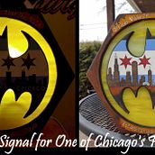 Chicago Bat Signal. Arts, and Crafts project by Mark Orlando - 05.12.2023