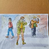 Mon projet du cours : Principes fondamentaux pour dessiner des personnes à partir de l'imagination. Traditional illustration, Fine Arts, Sketching, Pencil Drawing, Drawing, Artistic Drawing, and Figure Drawing project by Sylvie Bertrand - 05.12.2023