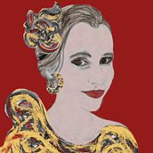 Mein Abschlussprojekt für den Kurs: Illustration von stilvollen Porträts mit Mischtechniken. Traditional illustration, Fine Arts, Digital Illustration, Acr, and lic Painting project by heidi_vonarx - 05.12.2023